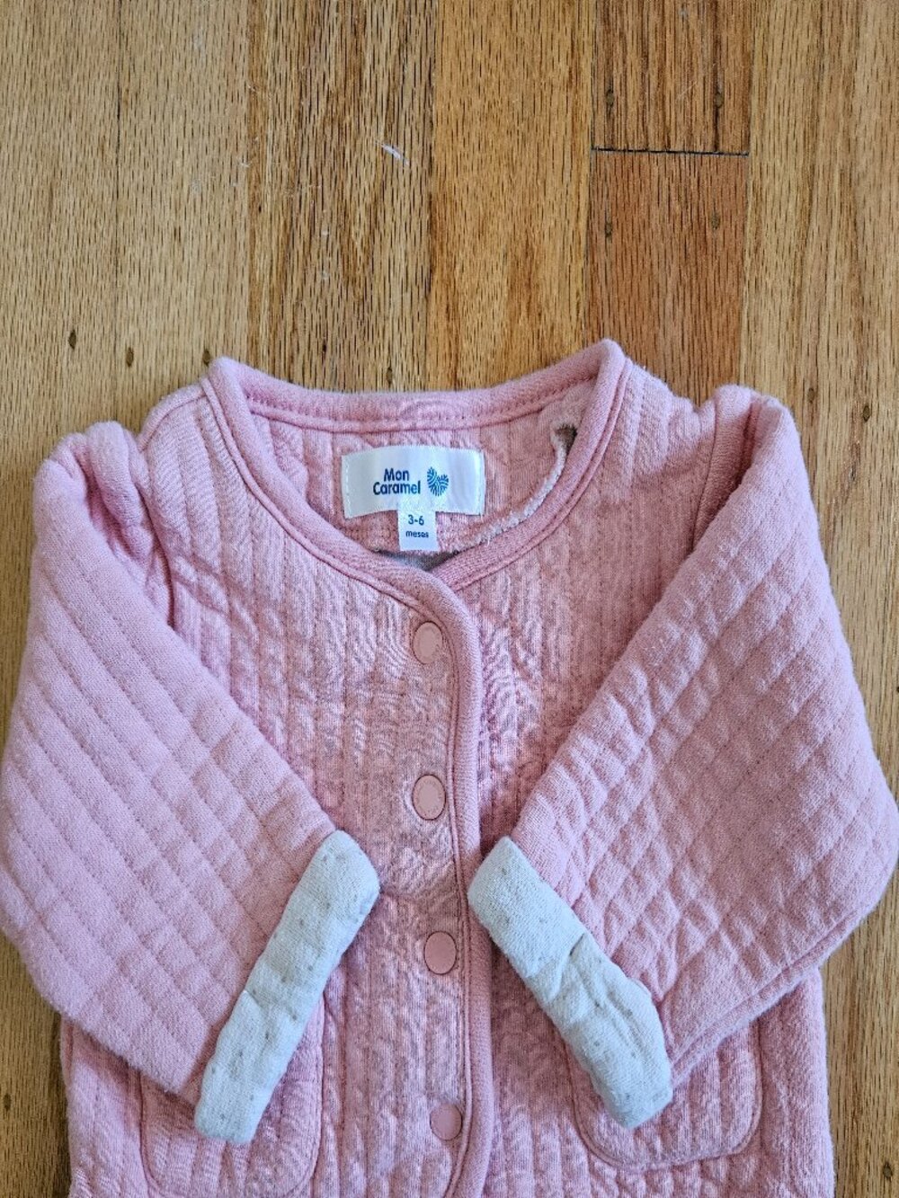 Mon Caramel Pink Quilted Jacket